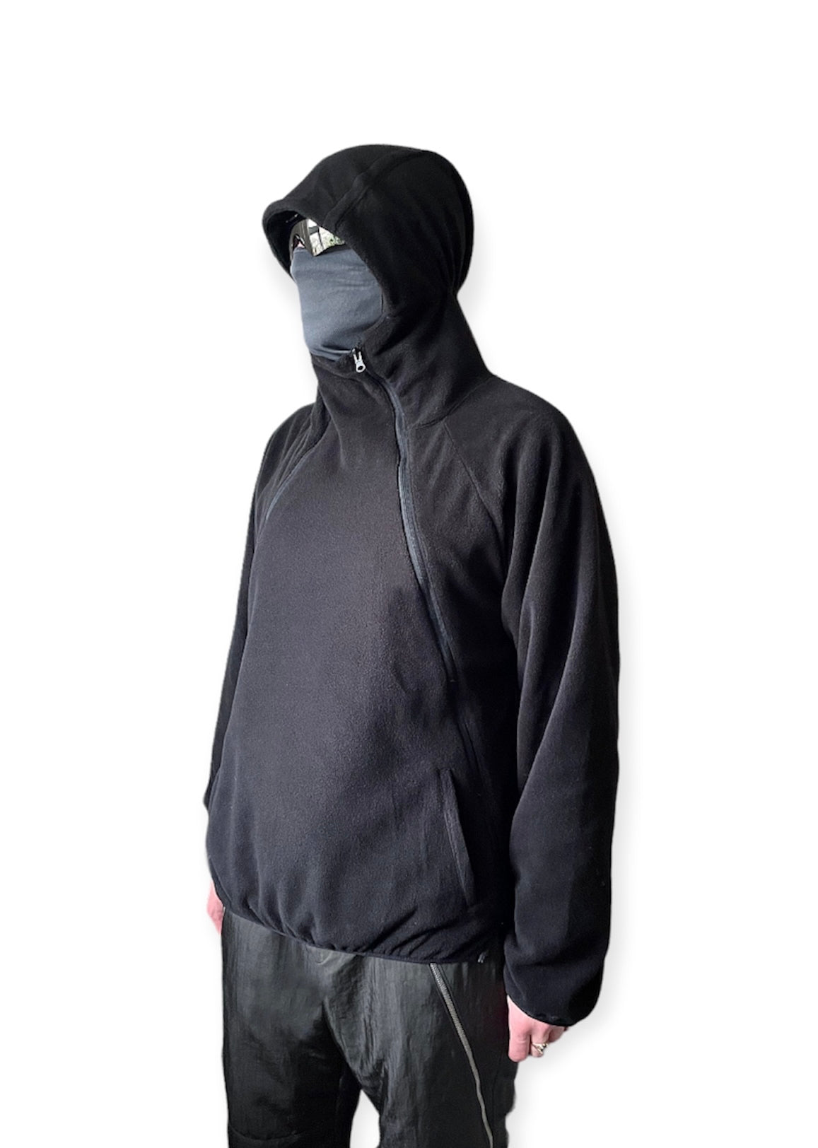 Dual zip polar fleece hoodie