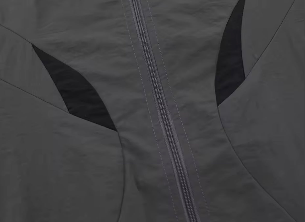 *Eyelets full zip shirt Graphite/dove grey