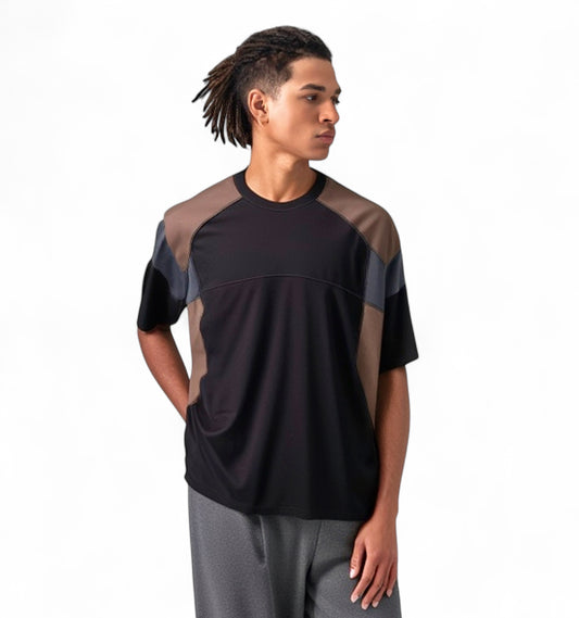 *Aro leaf multi panel T shirt