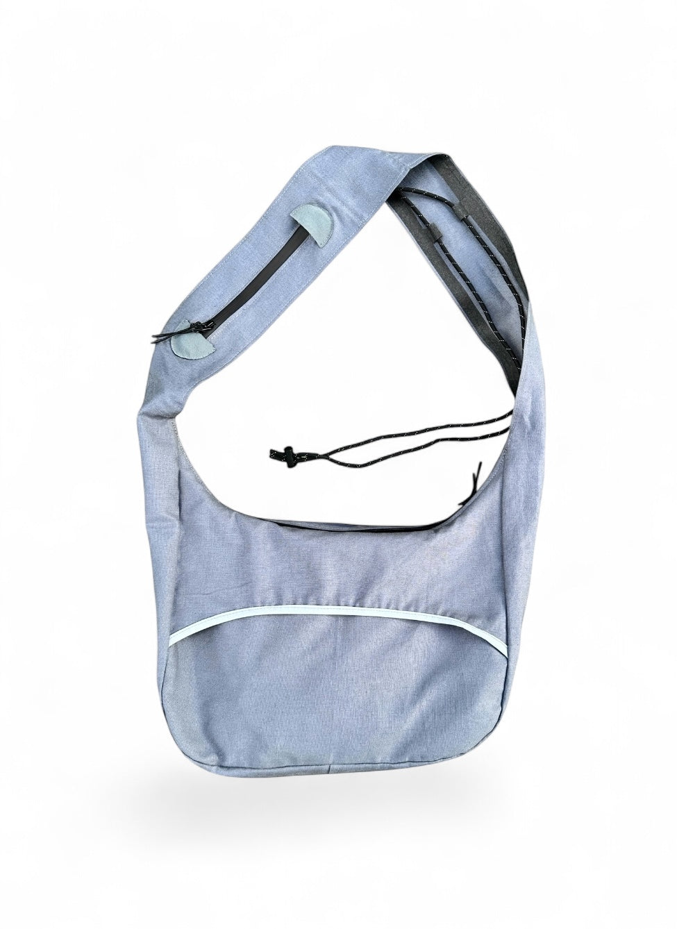 *Aspire treated canvas steel blue sling bag
